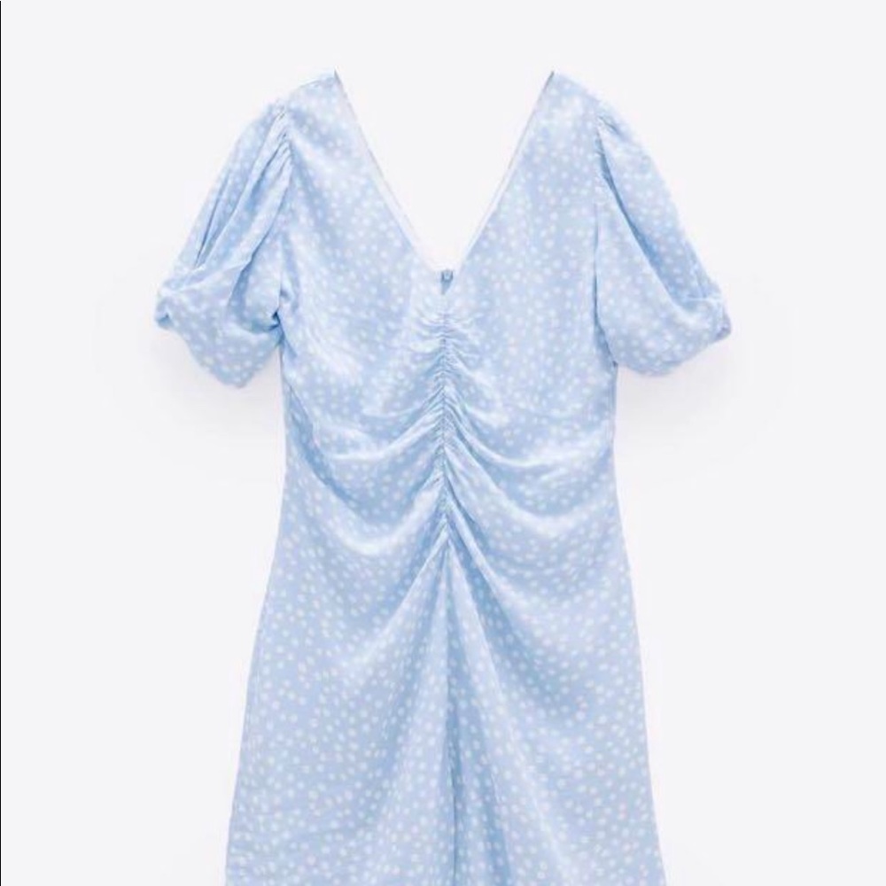 Zara Blue Polka Dot Dress
